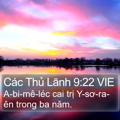 Các Thủ Lãnh 9:22 VIE Bible Verse Image