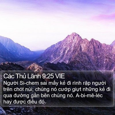 Các Thủ Lãnh 9:25 VIE Bible Verse Image