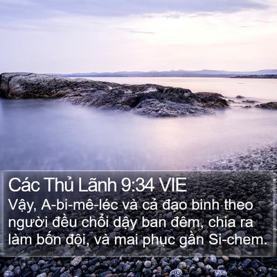 Các Thủ Lãnh 9:34 VIE Bible Verse Image