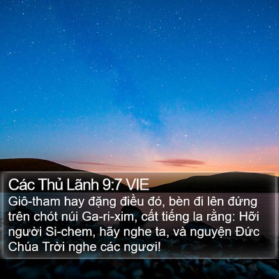 Các Thủ Lãnh 9:7 VIE Bible Verse Image