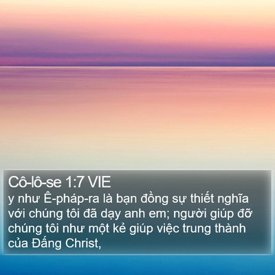 Cô-lô-se 1:7 VIE Bible Verse Image