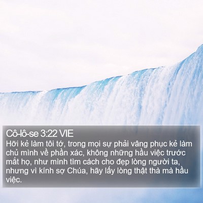 Cô-lô-se 3:22 VIE Bible Verse Image