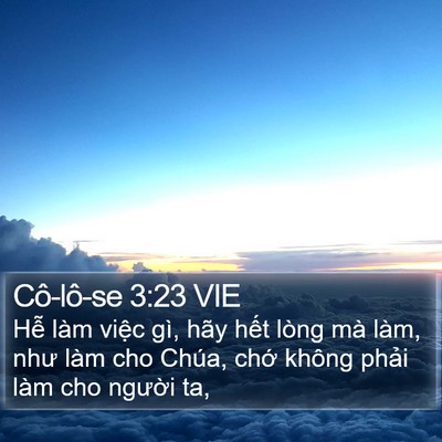 Cô-lô-se 3:23 VIE Bible Verse Image