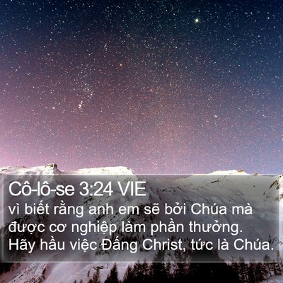 Cô-lô-se 3:24 VIE Bible Verse Image