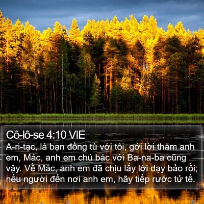 Cô-lô-se 4:10 VIE Bible Verse Image