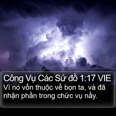 Công Vụ Các Sứ đồ 1:17 VIE Bible Verse Image