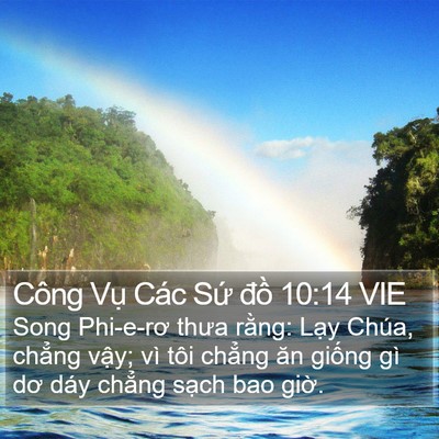 Công Vụ Các Sứ đồ 10:14 VIE Bible Verse Image