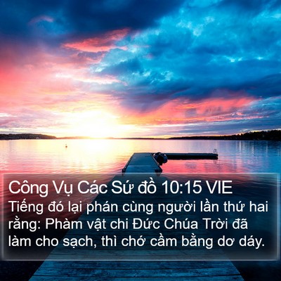 Công Vụ Các Sứ đồ 10:15 VIE Bible Verse Image