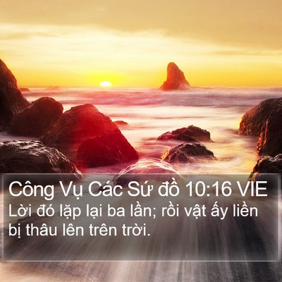 Công Vụ Các Sứ đồ 10:16 VIE Bible Verse Image