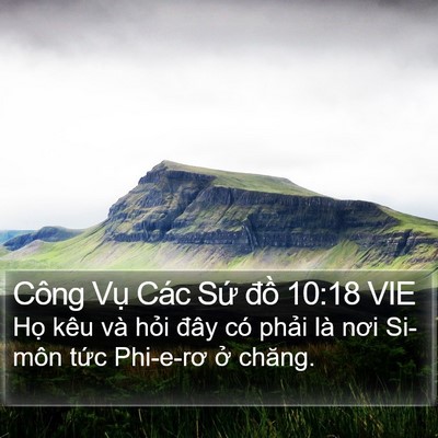Công Vụ Các Sứ đồ 10:18 VIE Bible Verse Image