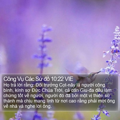 Công Vụ Các Sứ đồ 10:22 VIE Bible Verse Image
