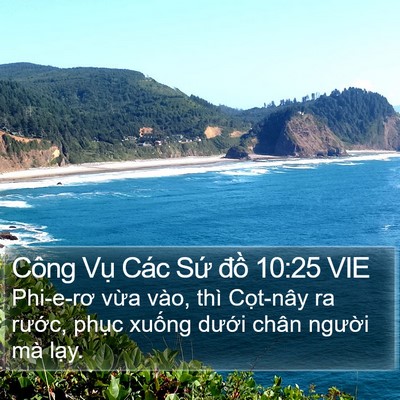 Công Vụ Các Sứ đồ 10:25 VIE Bible Verse Image