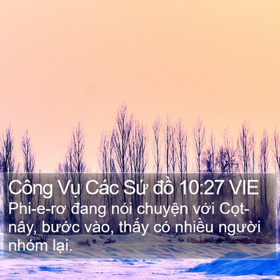 Công Vụ Các Sứ đồ 10:27 VIE Bible Verse Image
