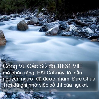 Công Vụ Các Sứ đồ 10:31 VIE Bible Verse Image