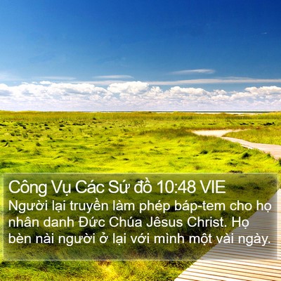 Công Vụ Các Sứ đồ 10:48 VIE Bible Verse Image