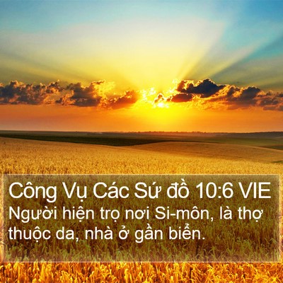Công Vụ Các Sứ đồ 10:6 VIE Bible Verse Image