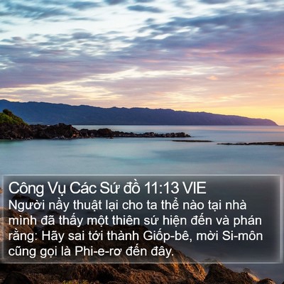 Công Vụ Các Sứ đồ 11:13 VIE Bible Verse Image