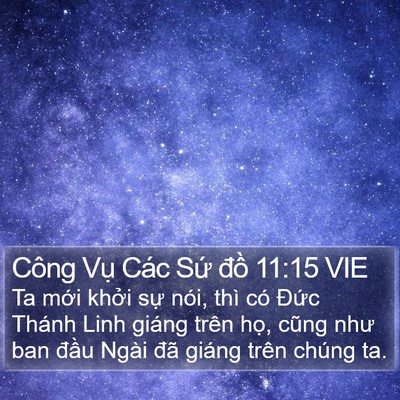 Công Vụ Các Sứ đồ 11:15 VIE Bible Verse Image