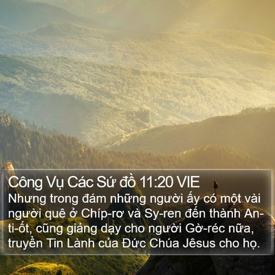 Công Vụ Các Sứ đồ 11:20 VIE Bible Verse Image