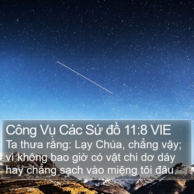 Công Vụ Các Sứ đồ 11:8 VIE Bible Verse Image