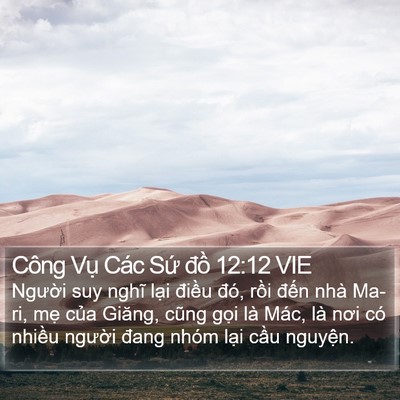 Công Vụ Các Sứ đồ 12:12 VIE Bible Verse Image