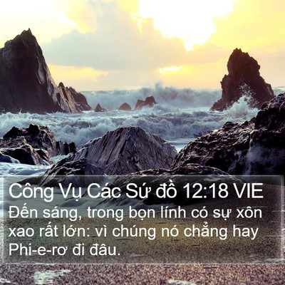 Công Vụ Các Sứ đồ 12:18 VIE Bible Verse Image