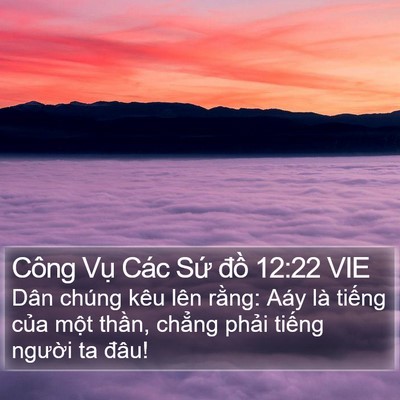 Công Vụ Các Sứ đồ 12:22 VIE Bible Verse Image