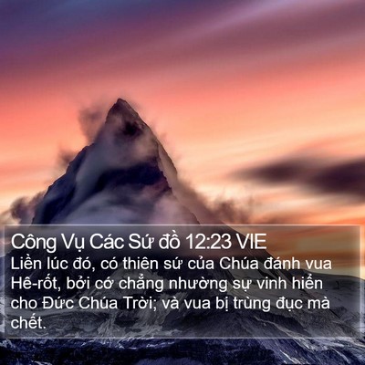Công Vụ Các Sứ đồ 12:23 VIE Bible Verse Image