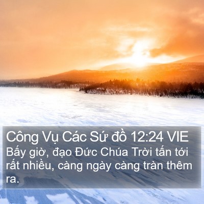 Công Vụ Các Sứ đồ 12:24 VIE Bible Verse Image