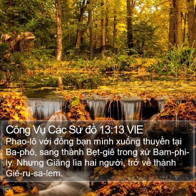 Công Vụ Các Sứ đồ 13:13 VIE Bible Verse Image