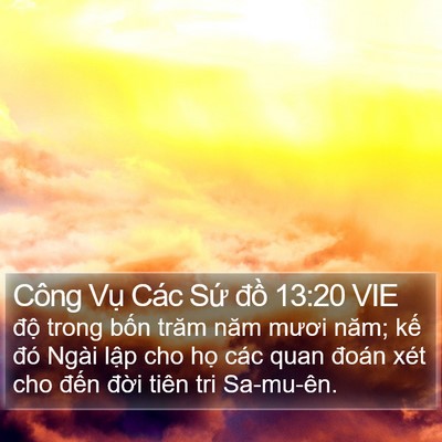 Công Vụ Các Sứ đồ 13:20 VIE Bible Verse Image