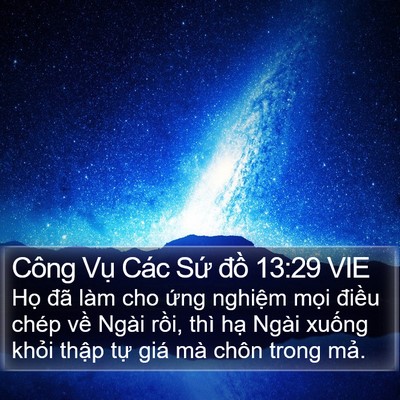 Công Vụ Các Sứ đồ 13:29 VIE Bible Verse Image