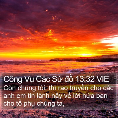 Công Vụ Các Sứ đồ 13:32 VIE Bible Verse Image