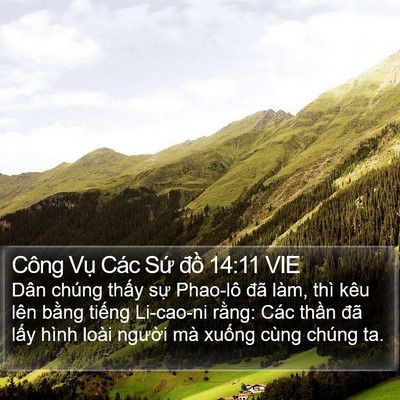 Công Vụ Các Sứ đồ 14:11 VIE Bible Verse Image