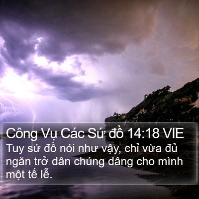 Công Vụ Các Sứ đồ 14:18 VIE Bible Verse Image