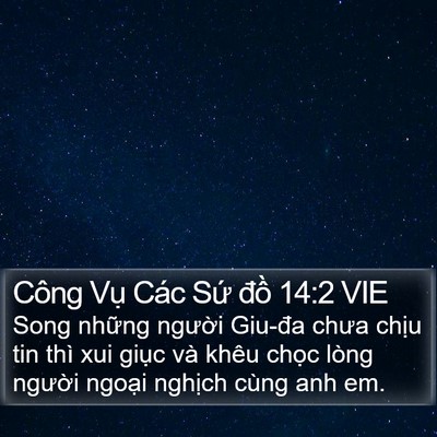 Công Vụ Các Sứ đồ 14:2 VIE Bible Verse Image