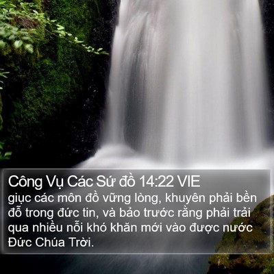 Công Vụ Các Sứ đồ 14:22 VIE Bible Verse Image
