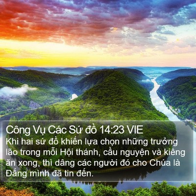 Công Vụ Các Sứ đồ 14:23 VIE Bible Verse Image