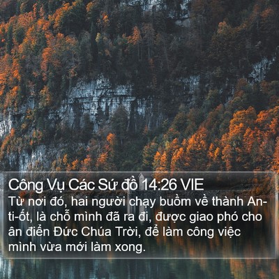 Công Vụ Các Sứ đồ 14:26 VIE Bible Verse Image