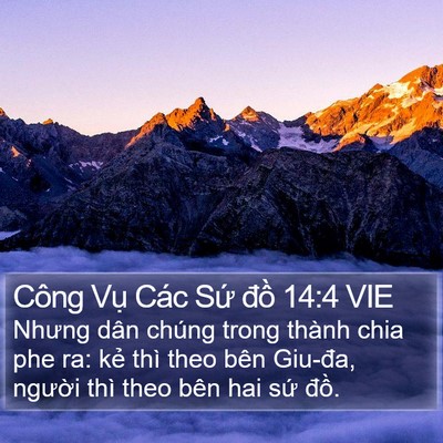 Công Vụ Các Sứ đồ 14:4 VIE Bible Verse Image