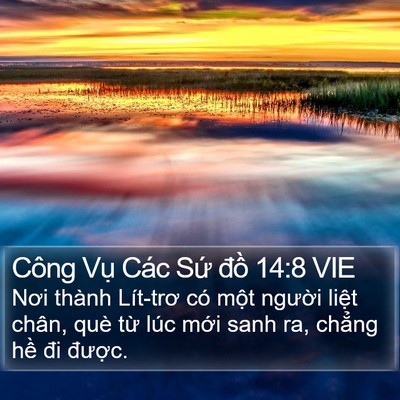 Công Vụ Các Sứ đồ 14:8 VIE Bible Verse Image