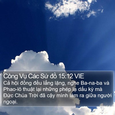 Công Vụ Các Sứ đồ 15:12 VIE Bible Verse Image