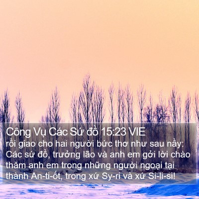 Công Vụ Các Sứ đồ 15:23 VIE Bible Verse Image