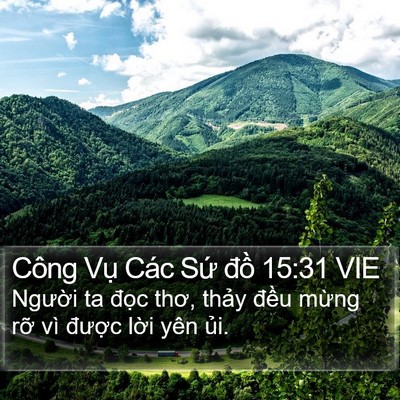 Công Vụ Các Sứ đồ 15:31 VIE Bible Verse Image