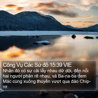 Công Vụ Các Sứ đồ 15:39 VIE Bible Verse Image