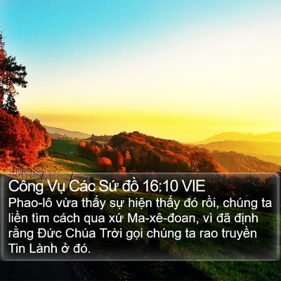 Công Vụ Các Sứ đồ 16:10 VIE Bible Verse Image
