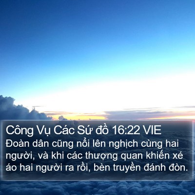 Công Vụ Các Sứ đồ 16:22 VIE Bible Verse Image