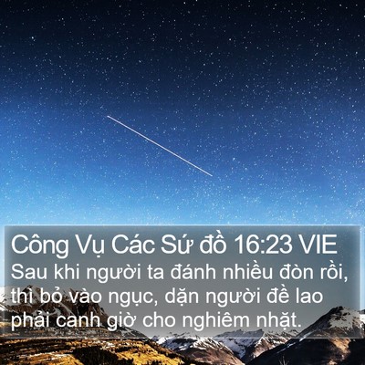 Công Vụ Các Sứ đồ 16:23 VIE Bible Verse Image