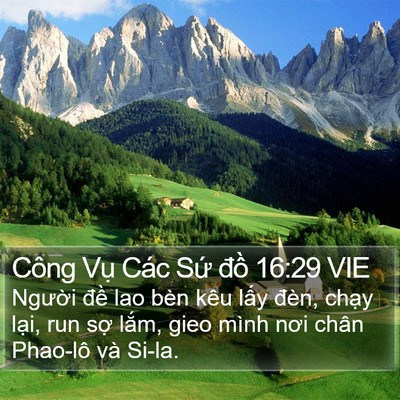 Công Vụ Các Sứ đồ 16:29 VIE Bible Verse Image