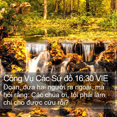 Công Vụ Các Sứ đồ 16:30 VIE Bible Verse Image